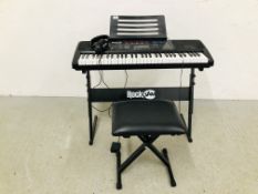 ROCK JAM RJ761 KEYBOARD AND STOOL,