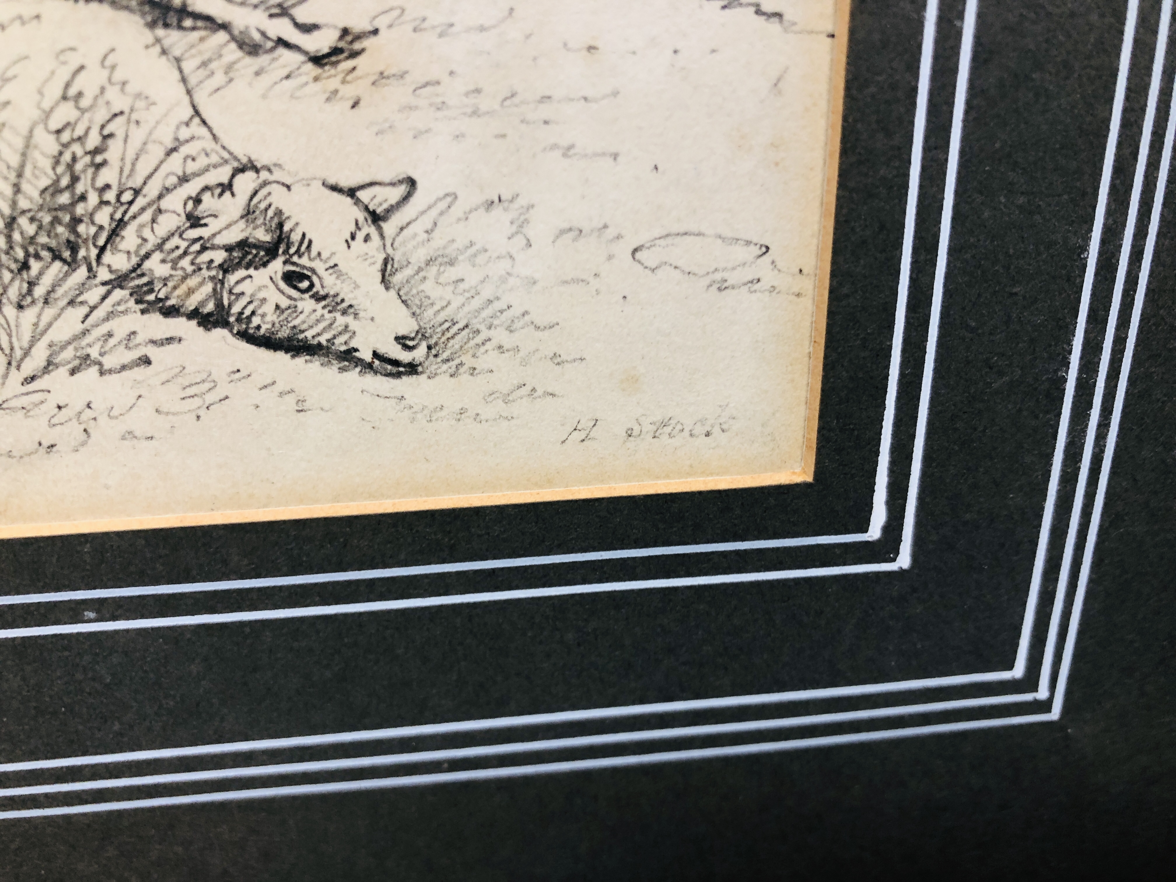 A GROUP OF FOUR VARIOUS PRINTS ALONG WITH A C19TH. DRAWING OF A SHEPHERDESS AND COMPANION SIGNED H. - Image 5 of 13