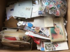 THREE BOXES WITH COLLECTORS SURPLUS STAMPS, GB PHQ CARDS, LOOSE IN SMALL BOXES, FIRST DAY COVERS,