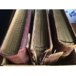 THREE PHOTO ALBUMS WITH MIXED CABINET, CDV AND OTHER PHOTOS,