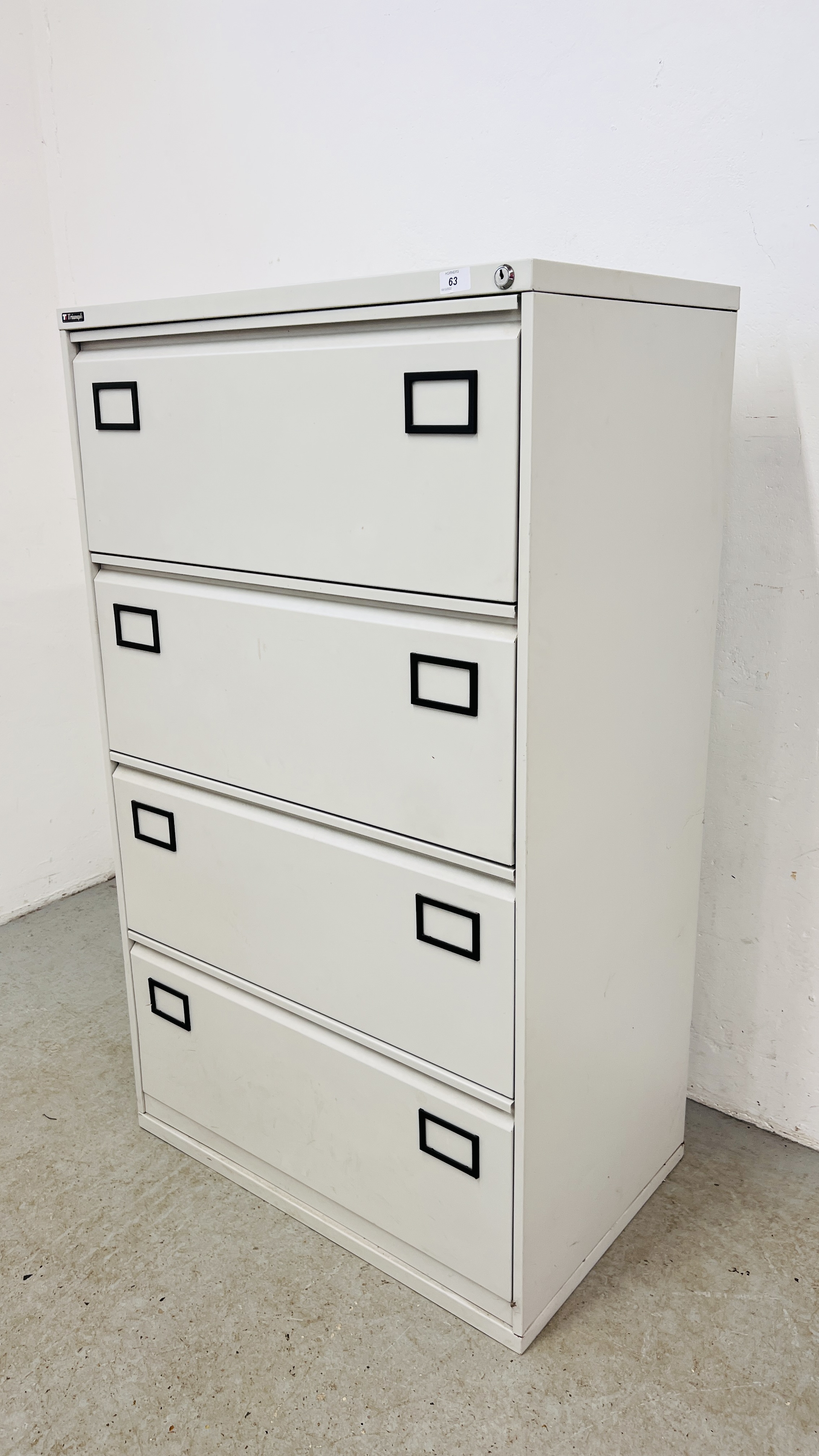 A GOOD QUALITY TRIUMPH METAL FOUR DRAWER FILING CABINET - Image 2 of 7