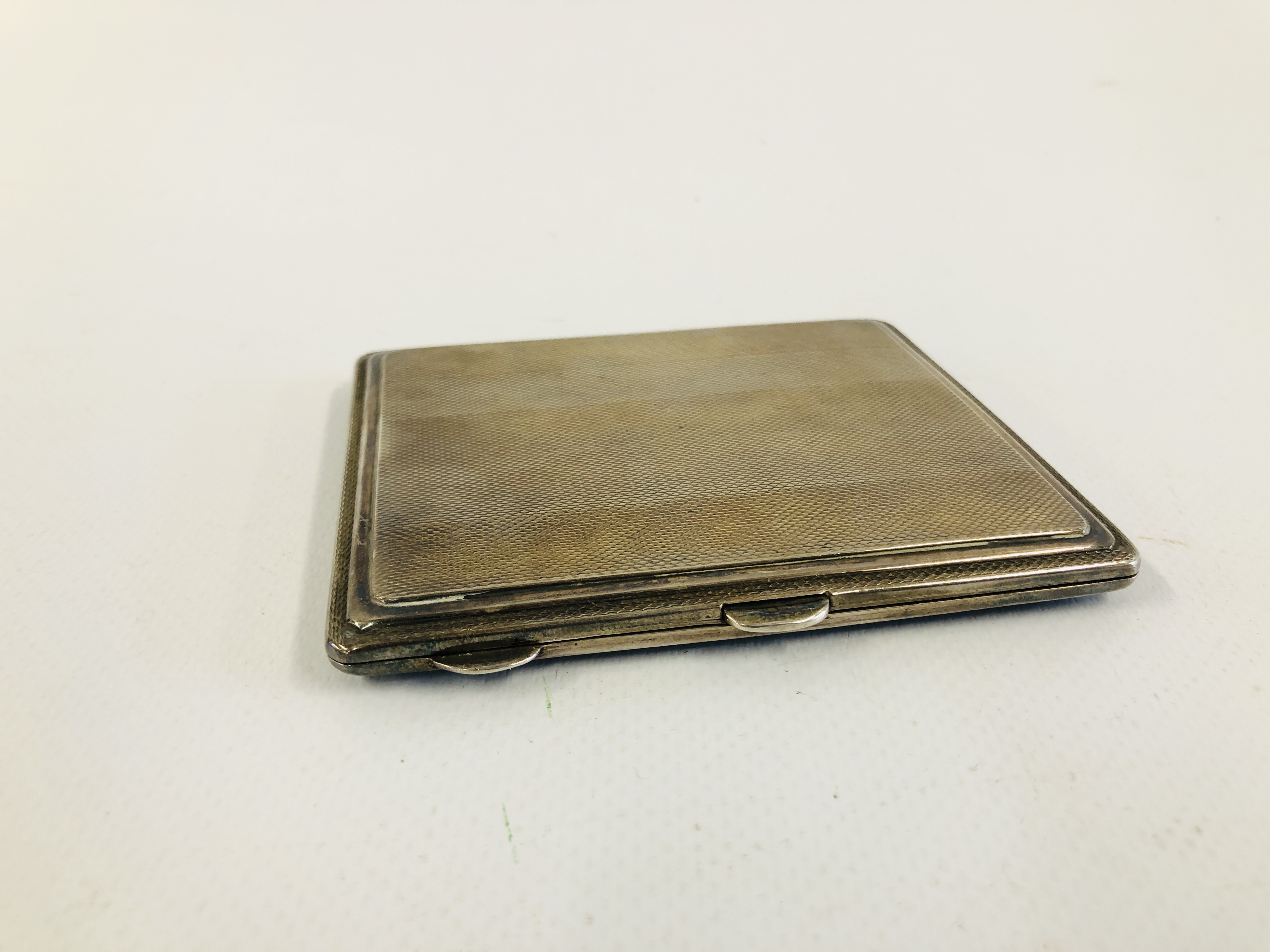 VINTAGE SILVER CIGARETTE CASE, BIRMINGHAM ASSAY HEIGHT 9.5CM. WIDTH 8.5CM. - Image 4 of 7