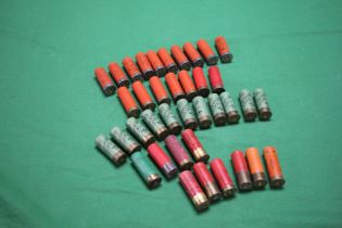 COLLECTION OF 47 12 GAUGE SHOT GUN CARTRIDGES TO INCLUDE ELEY TRAINER, ELEY ALPHAMAX HEAVY LOAD,