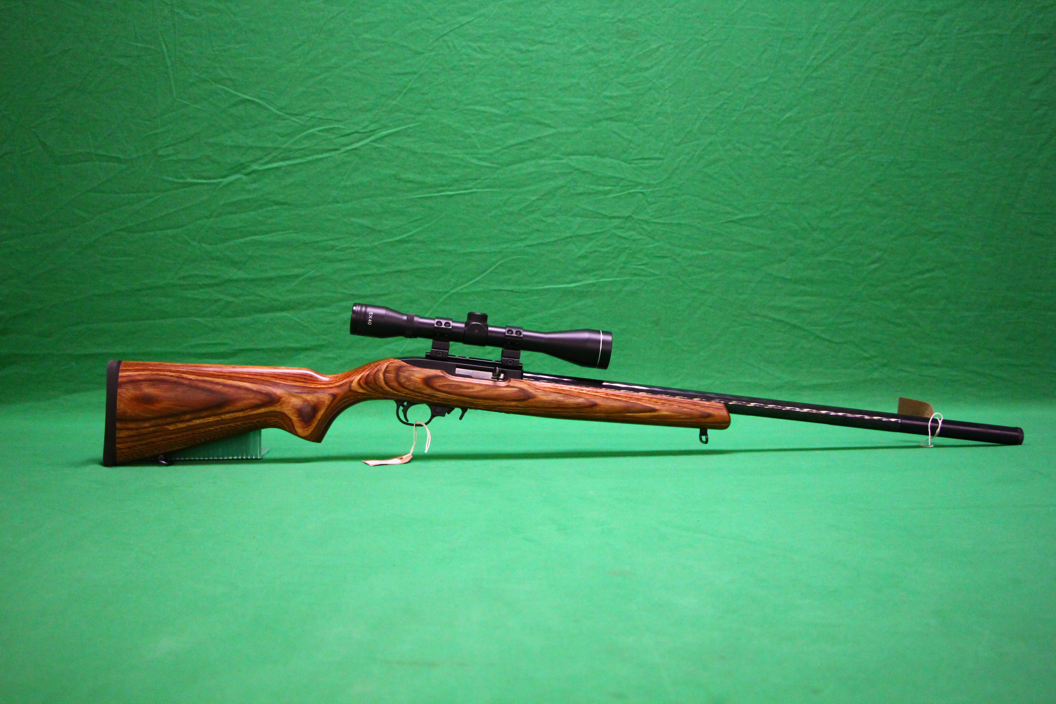 A RUGA .22 RF SELF LOADING RIFLE #0005-15590, FITTED WITH A .