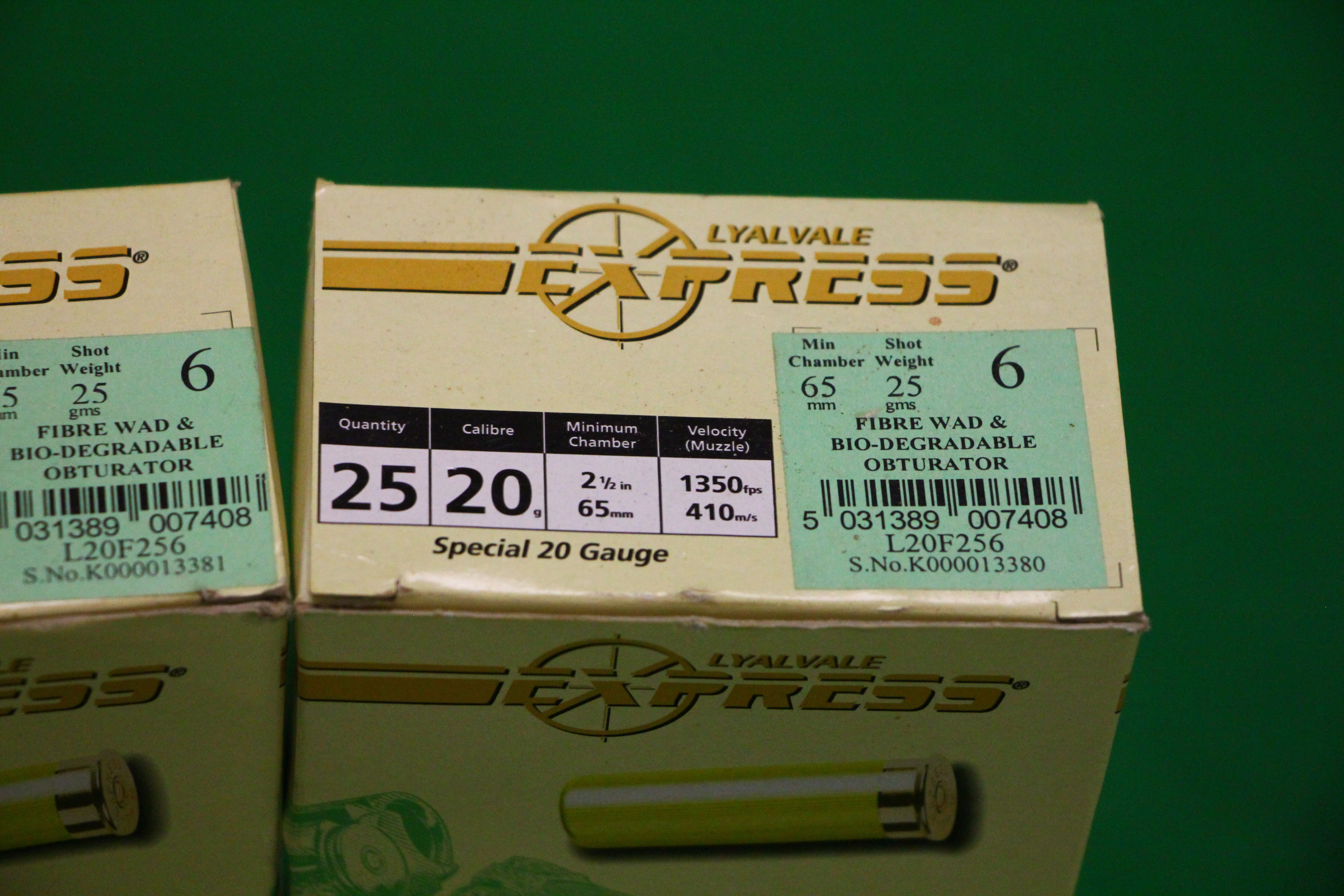 250 X 20 GAUGE LYALVALE EXPRESS 25 GRM 6 SHOT SPECIAL 20 CARTRIDGES - (TO BE COLLECTED IN PERSON BY - Image 2 of 2