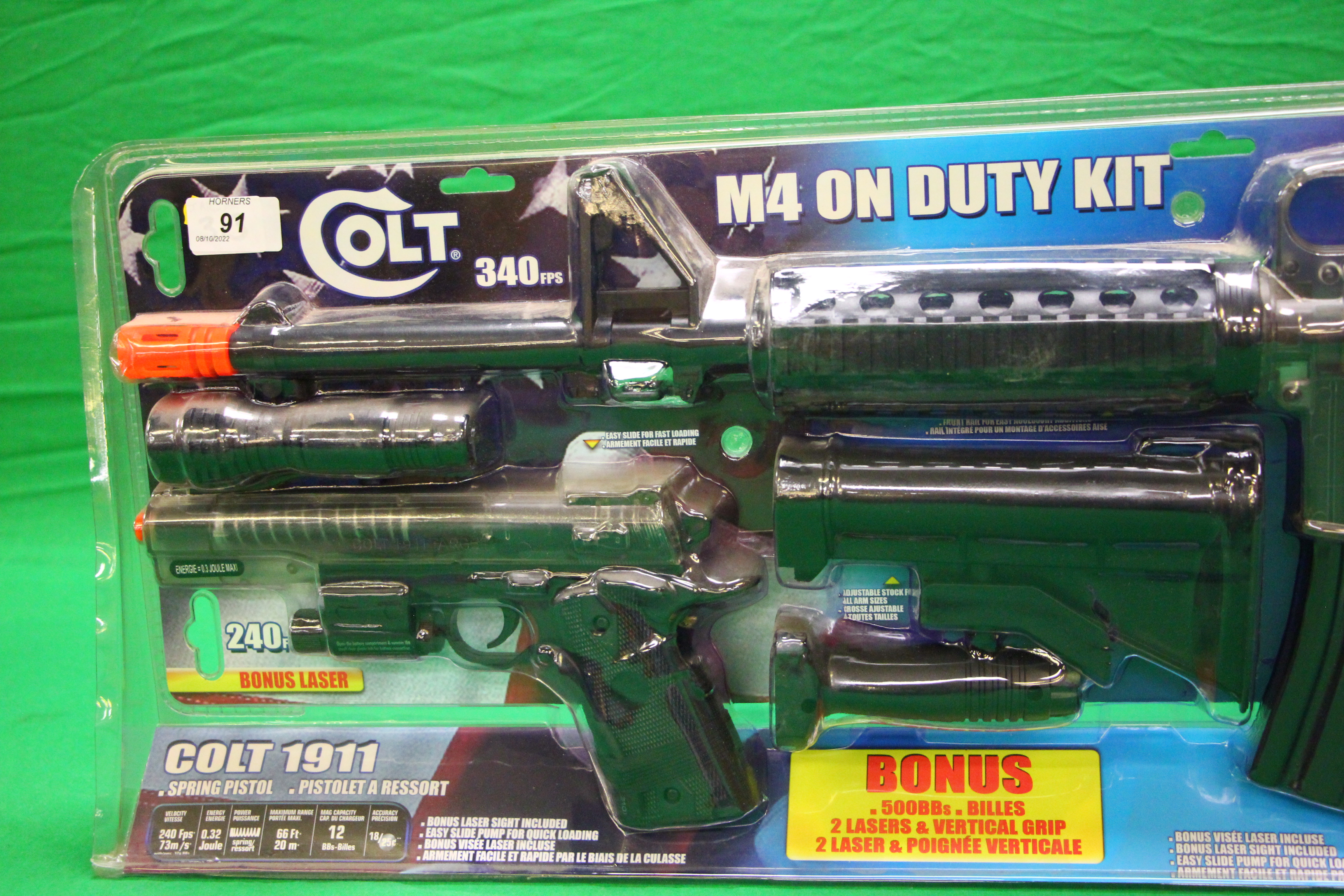 A COLT ON DUTY M4 SPRING POWERED AIR SOFT GUN BOXED AS NEW - (ALL GUNS TO BE INSPECTED AND SERVICED - Image 4 of 6