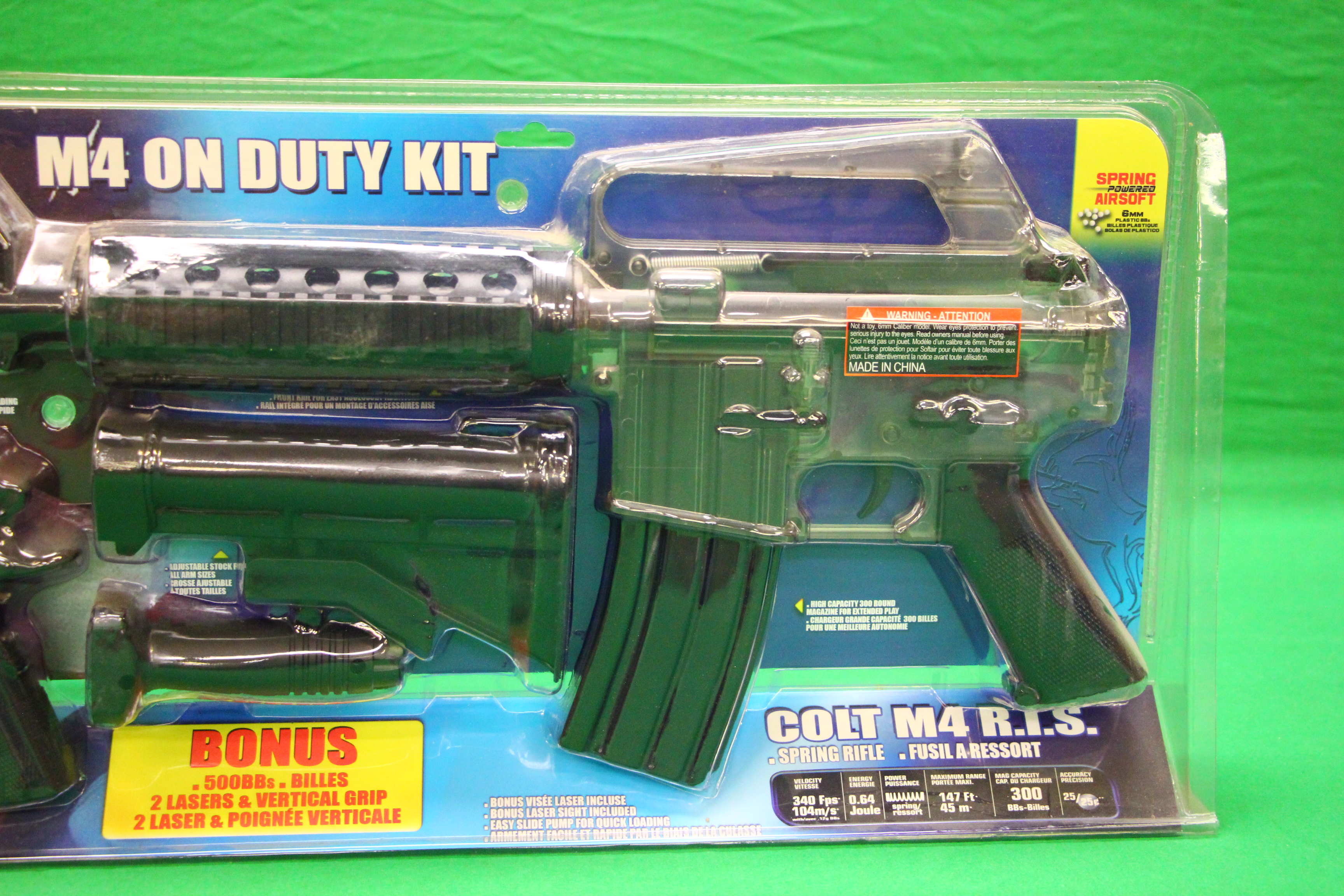 A COLT ON DUTY M4 SPRING POWERED AIR SOFT GUN BOXED AS NEW - (ALL GUNS TO BE INSPECTED AND SERVICED - Image 3 of 6