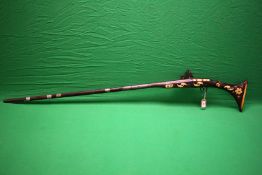 A MORROCAN SNAPHAUNCE RIFLE WITH A BONE INLAID STOCK, LOCK A/F c.