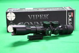 A BOXED MTC OPTICS VIPER X SERIES CONNECT 3-12 X32 RIFLE SCOPE WITH MOUNTS