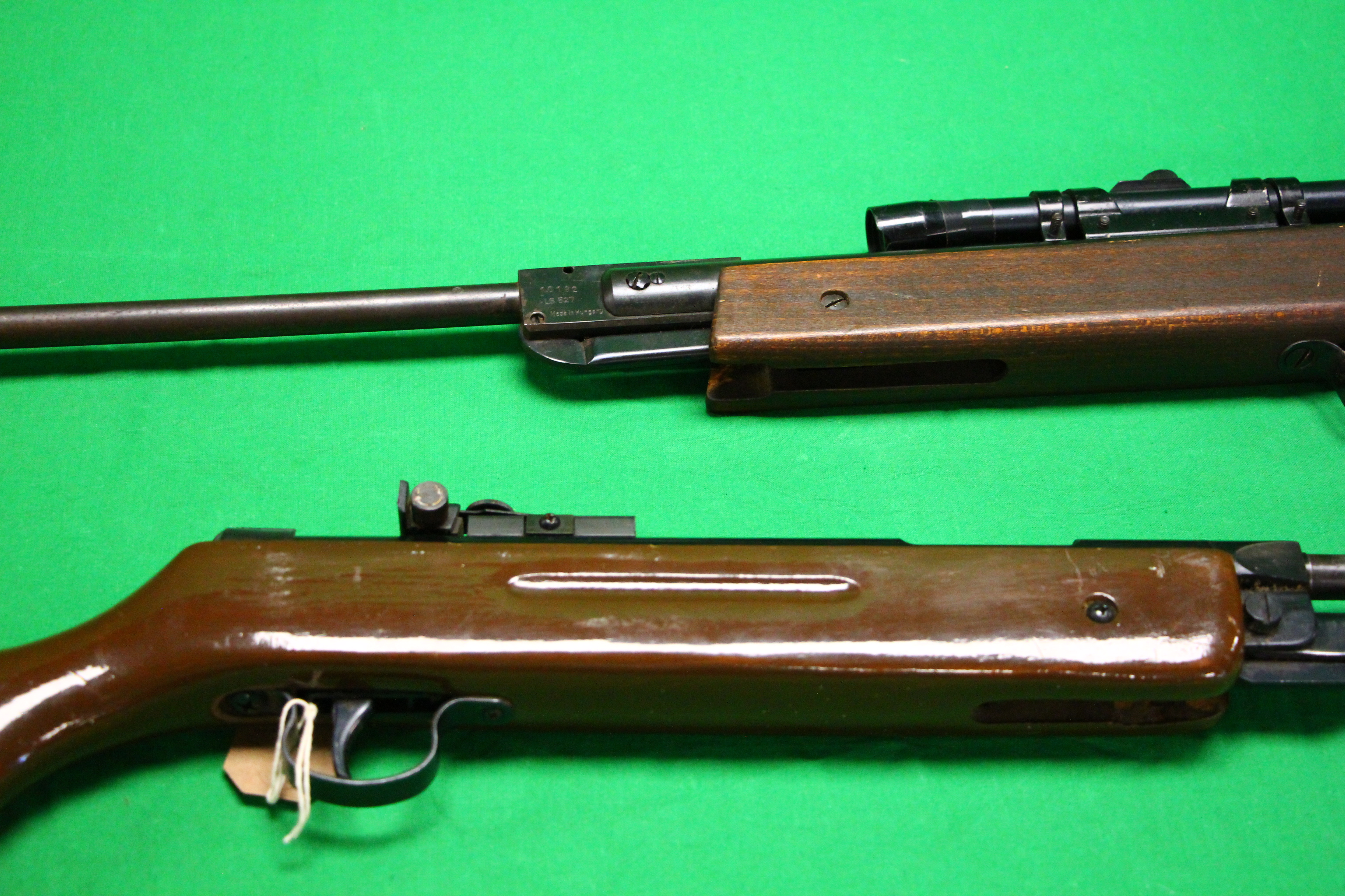 TWO VINTAGE AIR RIFLES TO INCLUDE .22 SNOW PEAK UNDERLEVER AND A HUNGARIAN . - Image 6 of 9