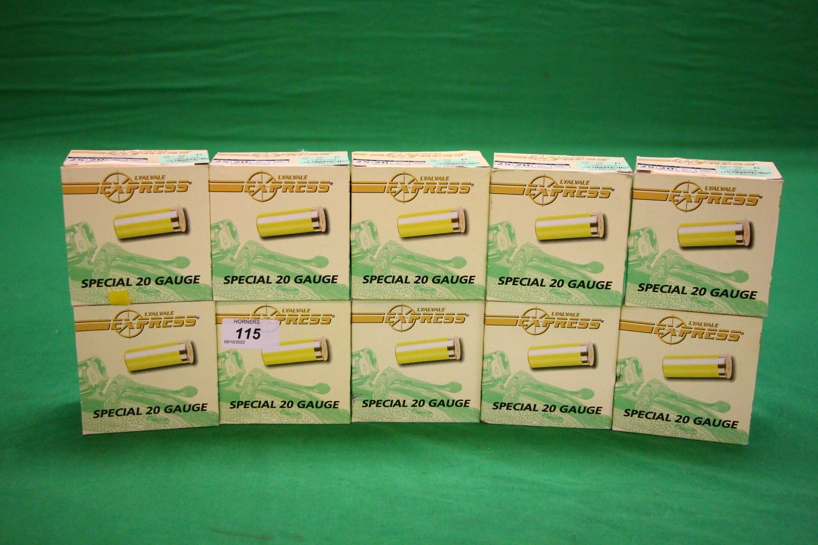 250 X 20 GAUGE LYALVALE EXPRESS 25 GRM 6 SHOT SPECIAL 20 CARTRIDGES - (TO BE COLLECTED IN PERSON BY