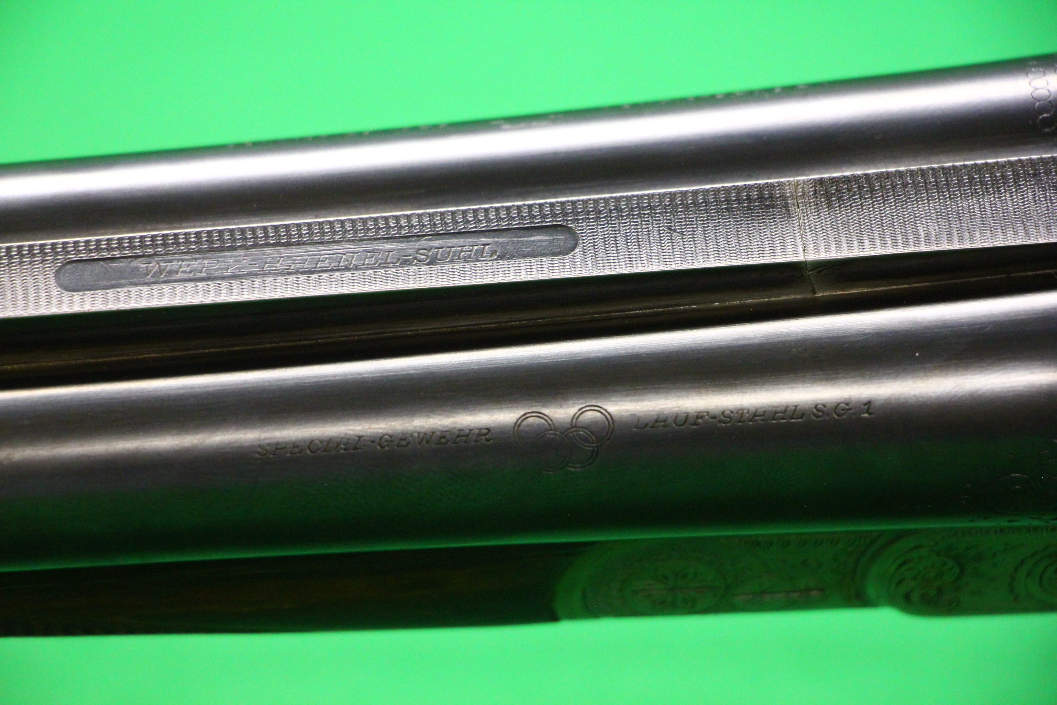 A 12 BORE HAENEL SIDE BY SIDE SHOTGUN SIDE LOCK, EJECTOR, 28. - Image 10 of 12