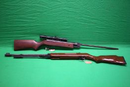 TWO VINTAGE AIR RIFLES TO INCLUDE .22 SNOW PEAK UNDERLEVER AND A HUNGARIAN .