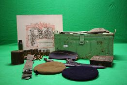 A WWII 1943 13167 BRITISH ARMY AMMO BOX, A SNAKE GENERATOR NO.