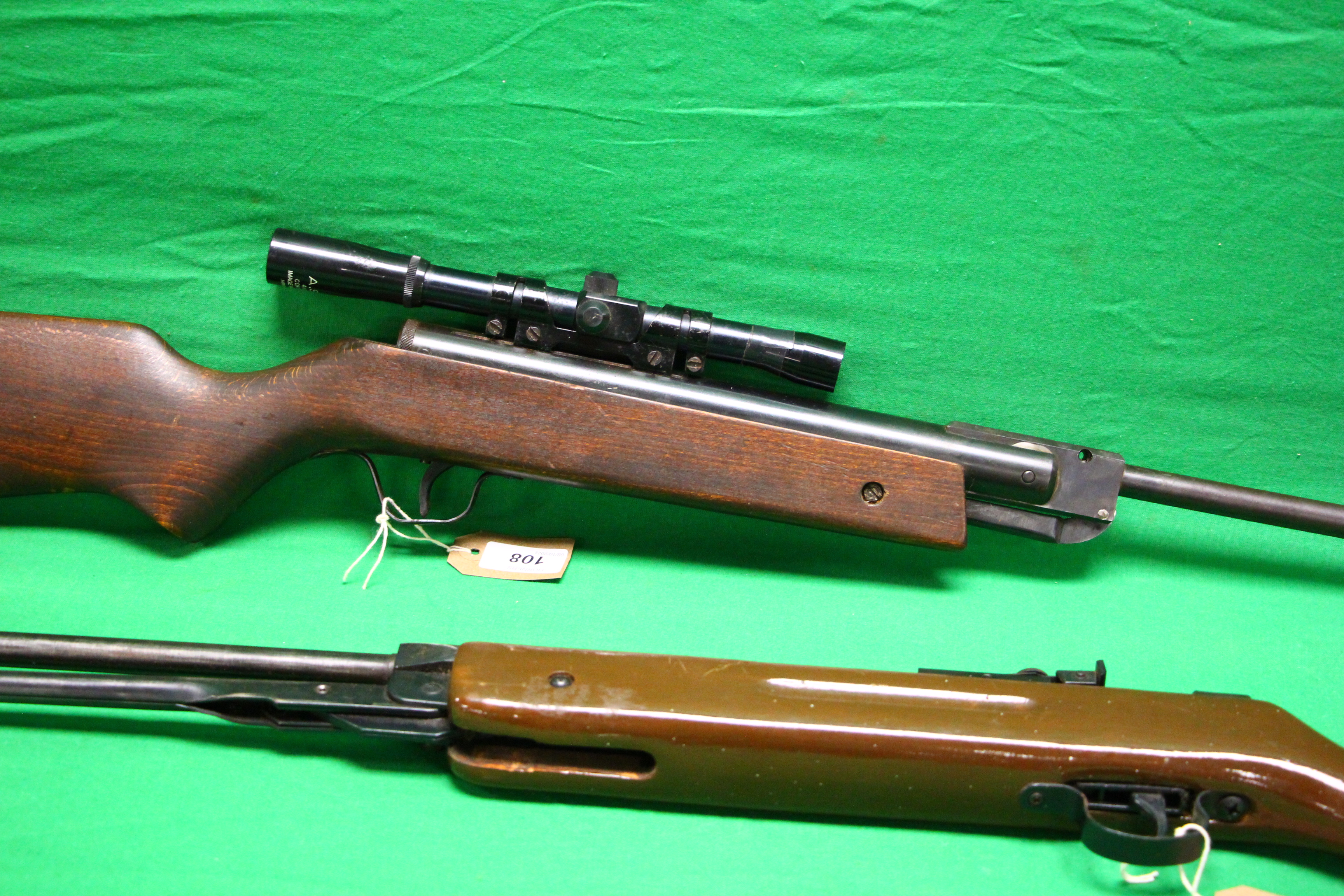 TWO VINTAGE AIR RIFLES TO INCLUDE .22 SNOW PEAK UNDERLEVER AND A HUNGARIAN . - Image 3 of 9