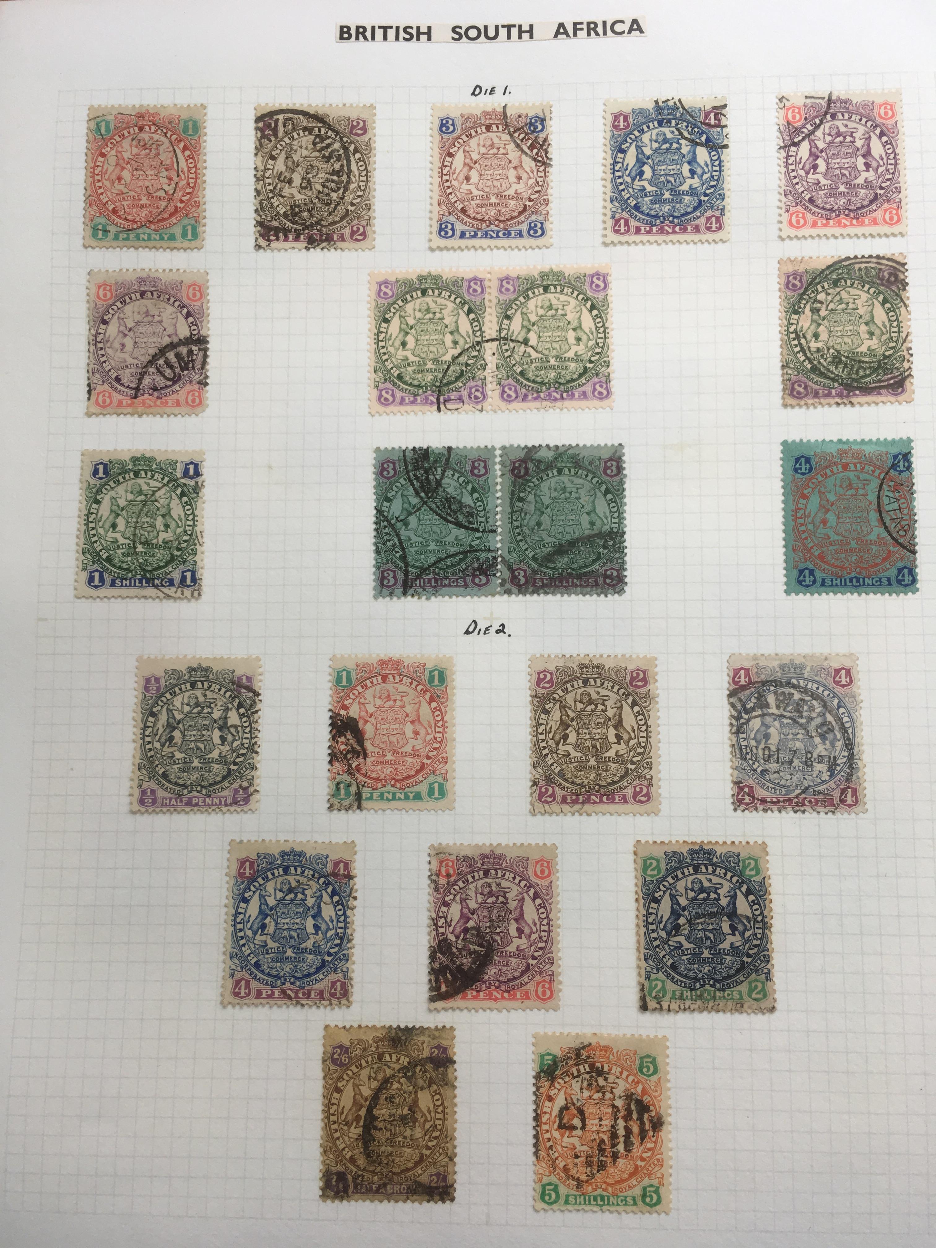 RHODESIA: 1892-3 £10 USED CANCELLED 1892 CDS (NOT GUARANTEED), 1896-7 ARMS ISSUES TO 5/- USED, - Image 4 of 5