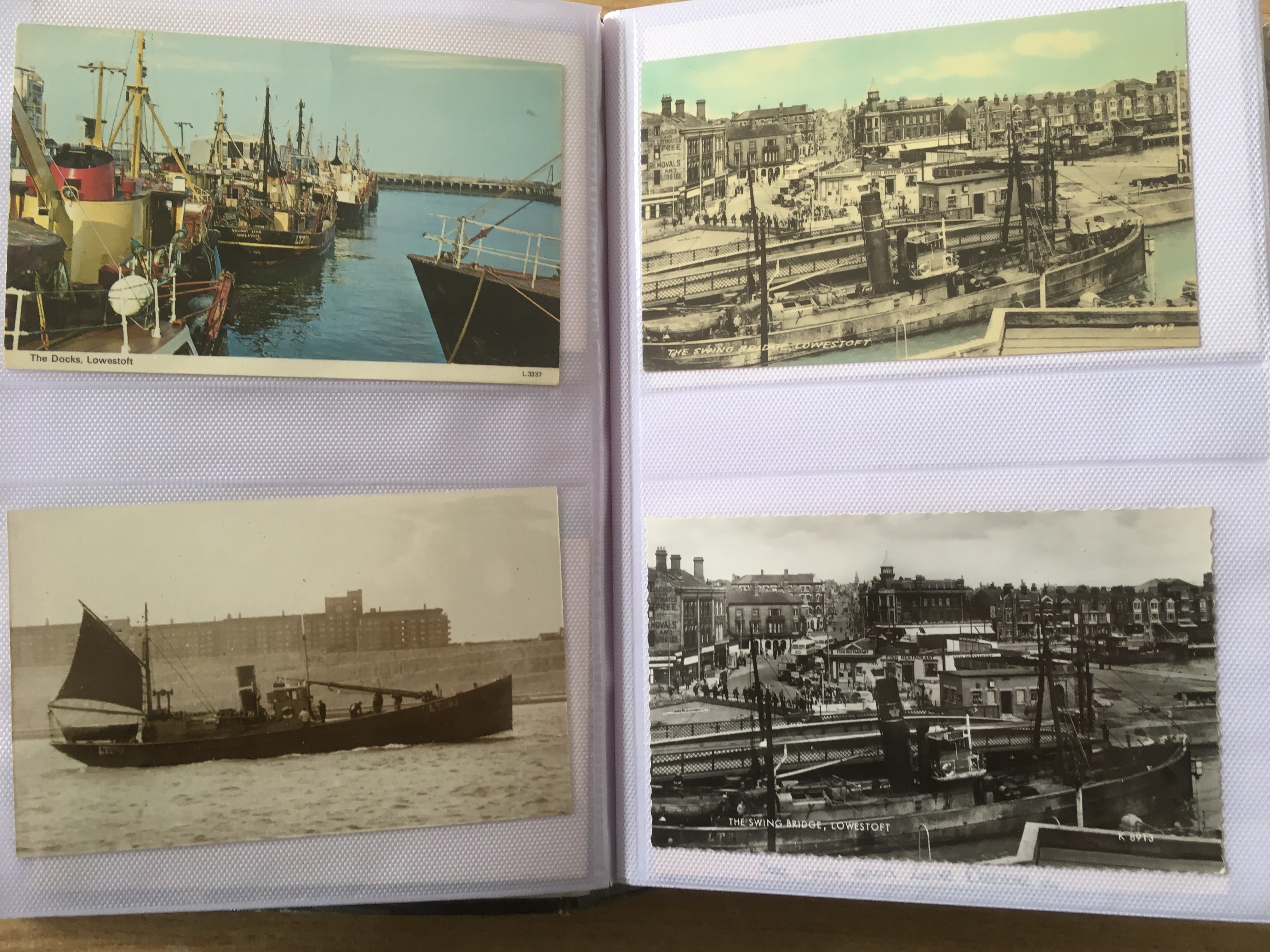 SUFFOLK: ALBUM WITH A COLLECTION OF LOWESTOFT FISHING INDUSTRY POSTCARDS, HARBOUR, TRAWLERS, - Image 4 of 7