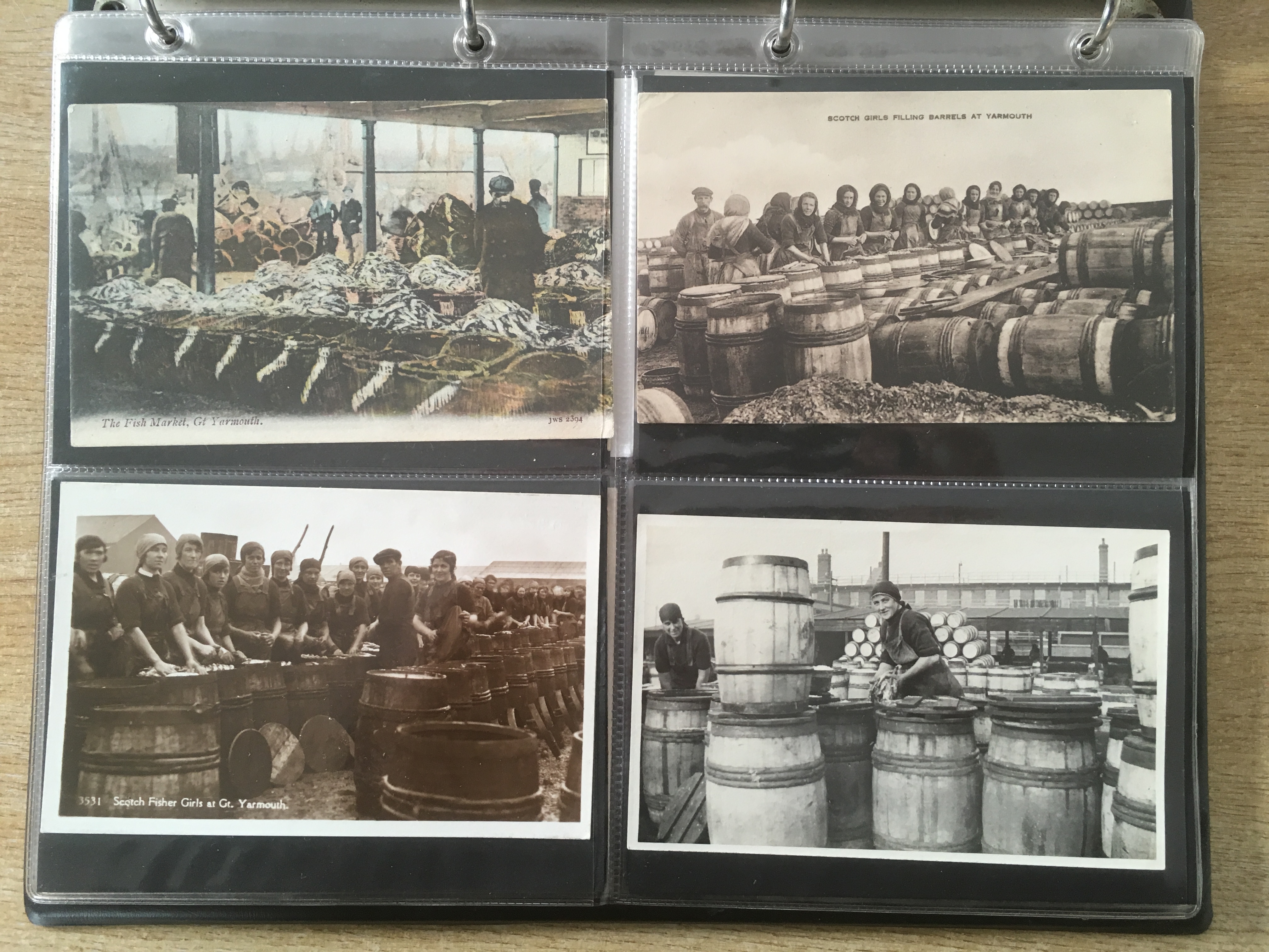 NORFOLK: ALBUM WITH A COLLECTION YARMOUTH AND GORLESTON FISHING INDUSTRY POSTCARDS, - Image 5 of 5