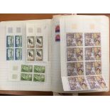FRANCE: BOX WITH 1967-94 MINT IN SIX EXERCISE BOOKS, MAJORITY IN BLOCKS OF FOUR,