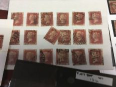 GB: FILE BOX WITH VAST QUANTITY USED 1864-79 1d PLATES IN PACKETS,