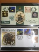 GB: BOX WITH 1999-2001 BENHAM MILLENNIUM COVERS IN FIVE ALBUMS,