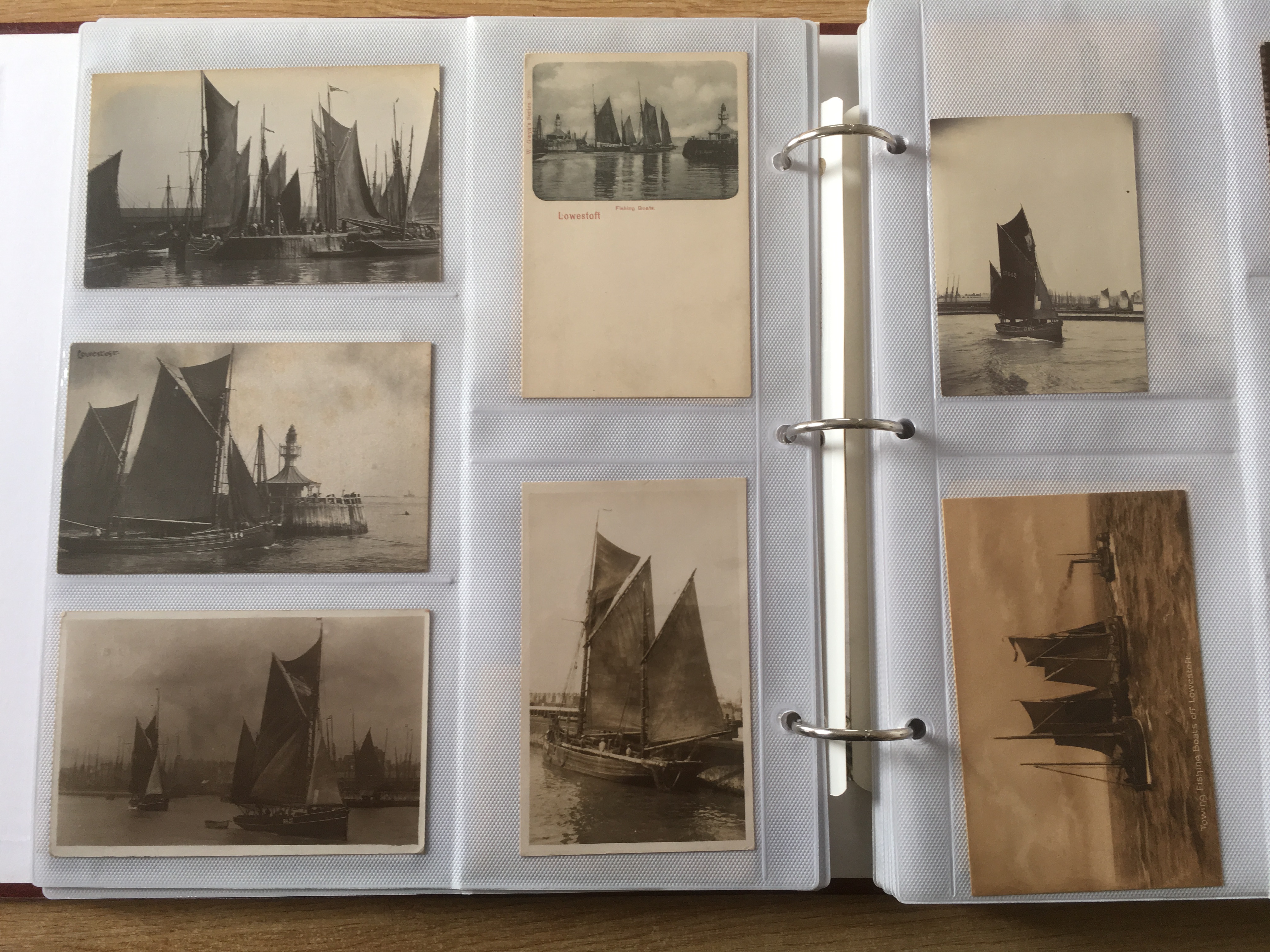 SUFFOLK: ALBUM WITH A COLLECTION OF LOWESTOFT FISHING INDUSTRY POSTCARDS AND A FEW PHOTOS. - Image 6 of 8