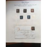 GB: ALBUM WITH 1840-1935 USED COLLECTION FROM 1d BLACK (3 INCLUDING A COVER), 2d BLUE (2),