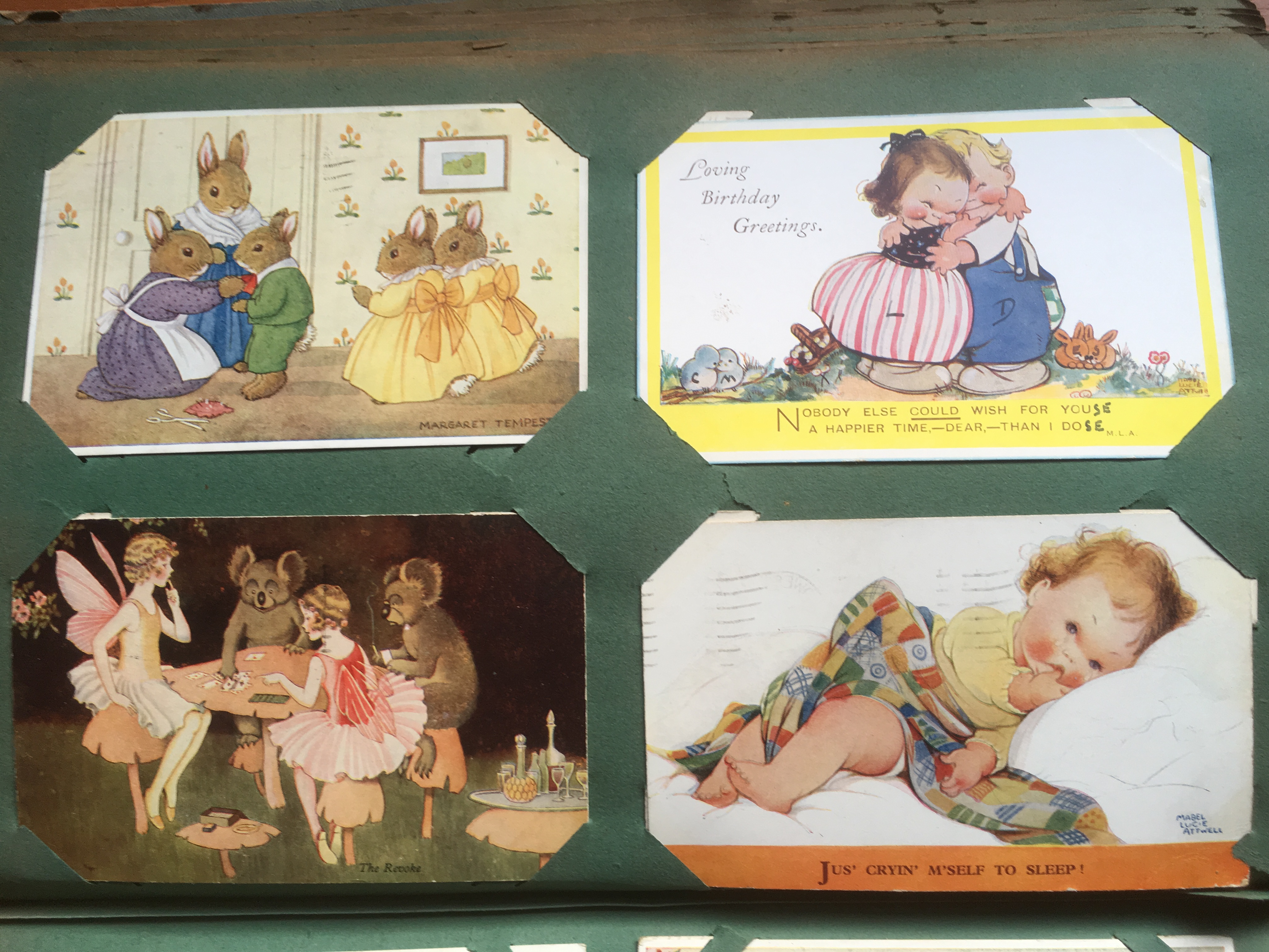 CORNER SLOT ALBUM WITH CHILDREN RELATED POSTCARDS, FAIRIES INCLUDING OUTHWAITE, CLOKE, TARRANT, - Image 6 of 7