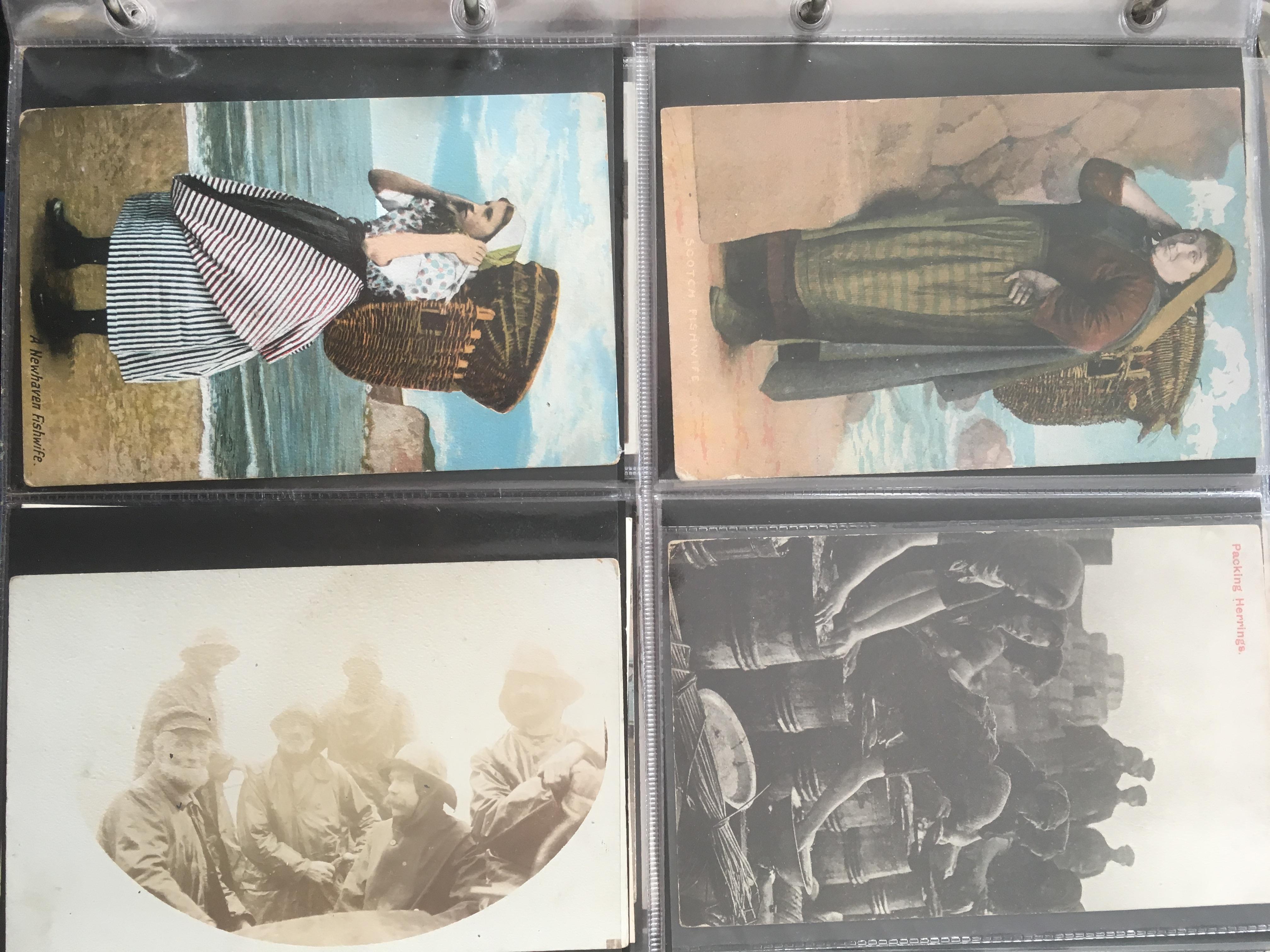 TWO ALBUMS WITH A COLLECTION OF FISHING INDUSTRY POSTCARDS, SOME LOCAL, ALSO SCOTLAND, CORNWALL, - Image 12 of 12
