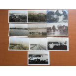 SUFFOLK: BECCLES: RP POSTCARDS SHOWING 1912 FLOODS INCLUDING WAVENEY VALLEY RAILWAY LINE, MARSHES,