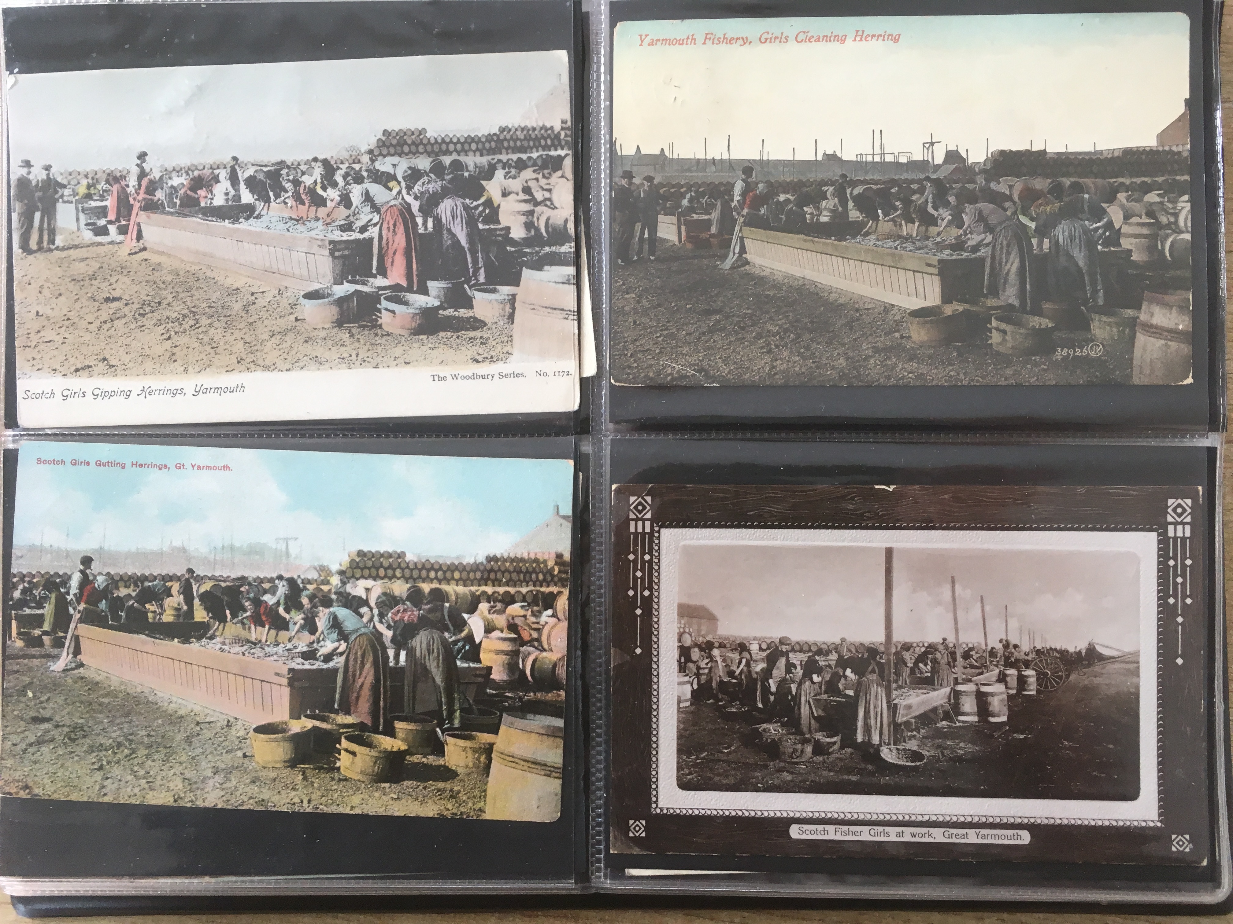 NORFOLK: ALBUM WITH A COLLECTION YARMOUTH AND GORLESTON FISHING INDUSTRY POSTCARDS, - Image 2 of 5