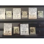 GB: FILE BOX WITH MAINLY KINGS PERIOD ON STOCKCARDS AND LEAVES, COVERS AND CARDS,