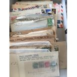 FILE BOX COVERS AND CARDS, CANADA, FALKLANDS, NEPAL, 1954 SINGAPORE AIRCRAFT CRASH MAIL WITH OTHER,