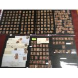GB: FILE BOX WITH USED 1841-53 1d IMPERFS ON HAGNERS, STOCKCARDS, IN PACKETS AND ON LEAVES,