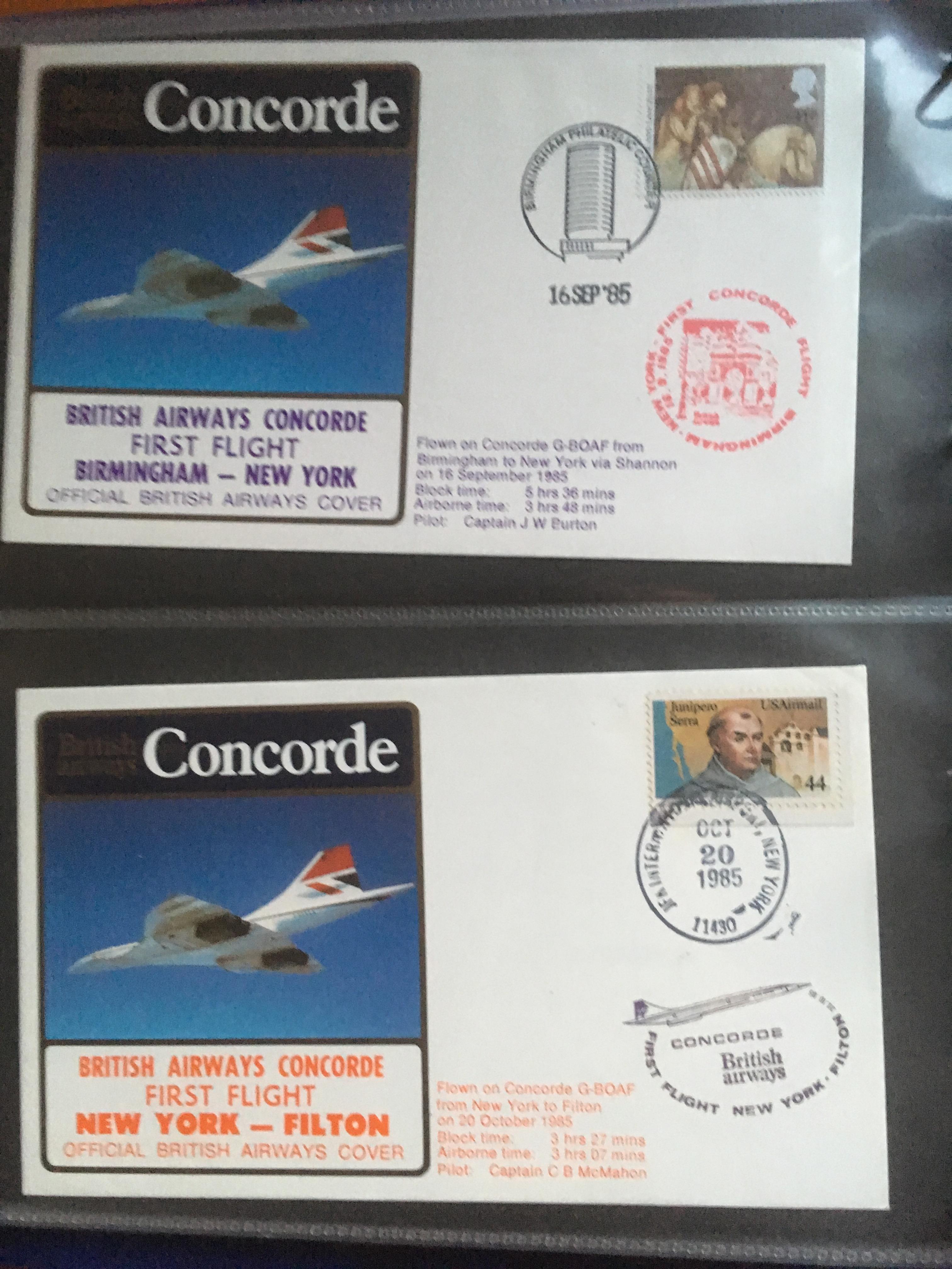ALBUM WITH A COLLECTION OF CONCORDE FLIGHT COVERS, - Image 2 of 6