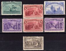 USA: 1893 COLUMBUS FINE OG SELECTION COMPRISING 3c, 4c, 6c (2), 8c PAIR (ONE IS MNH) AND 10c,