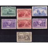 USA: 1893 COLUMBUS FINE OG SELECTION COMPRISING 3c, 4c, 6c (2), 8c PAIR (ONE IS MNH) AND 10c,