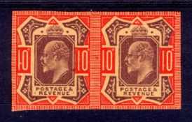 GB: 1902-13 10d PLATE PROOF PAIR,