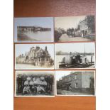 SUFFOLK: OULTON BROAD RP POSTCARDS INCLUDING POST OFFICE, STATION HOTEL, FOOTBALL TEAM,
