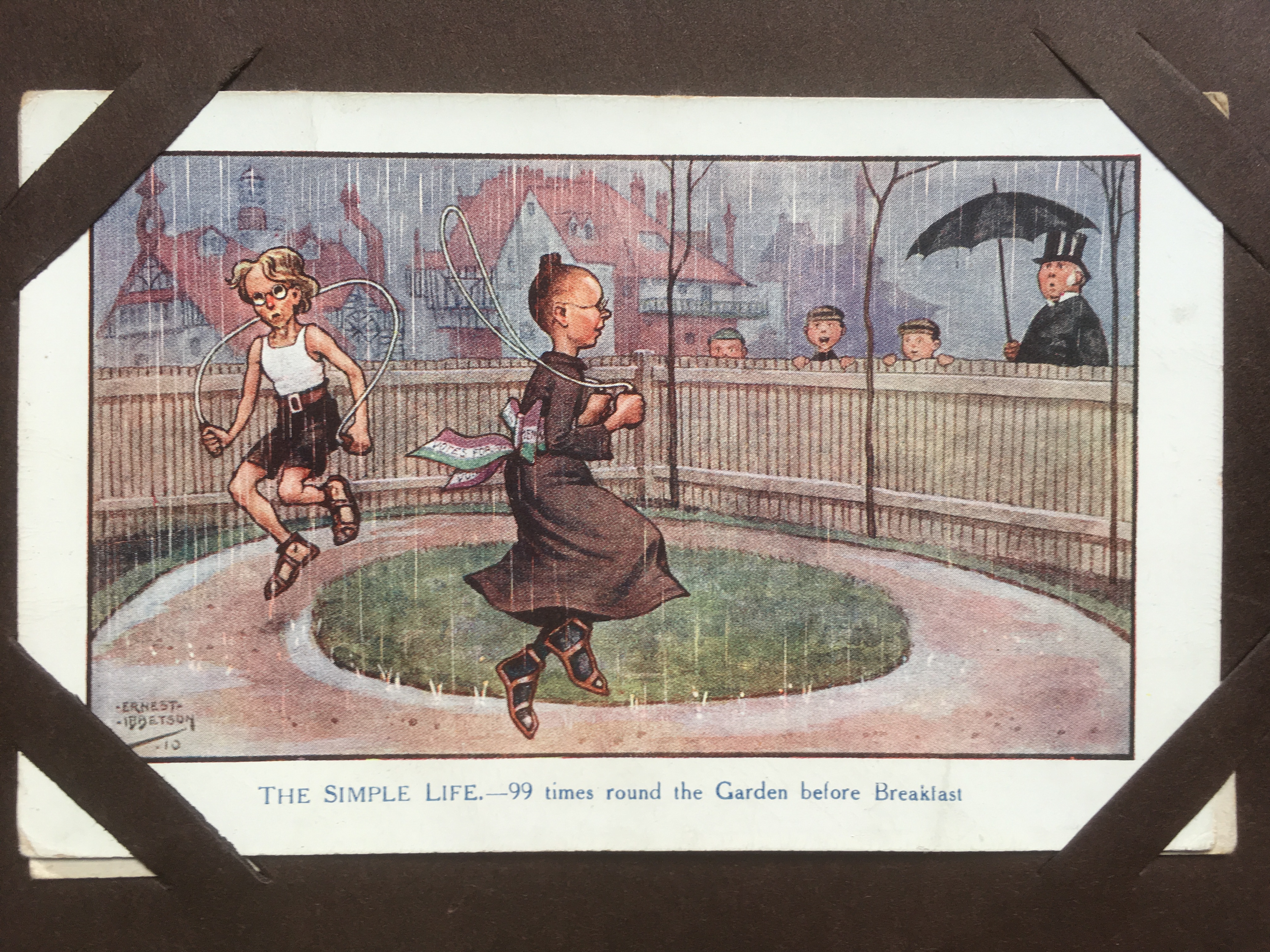 CORNER SLOT ALBUM OF MIXED SUBJECT POSTCARDS, MANY CHILDREN RELATED, - Image 6 of 10