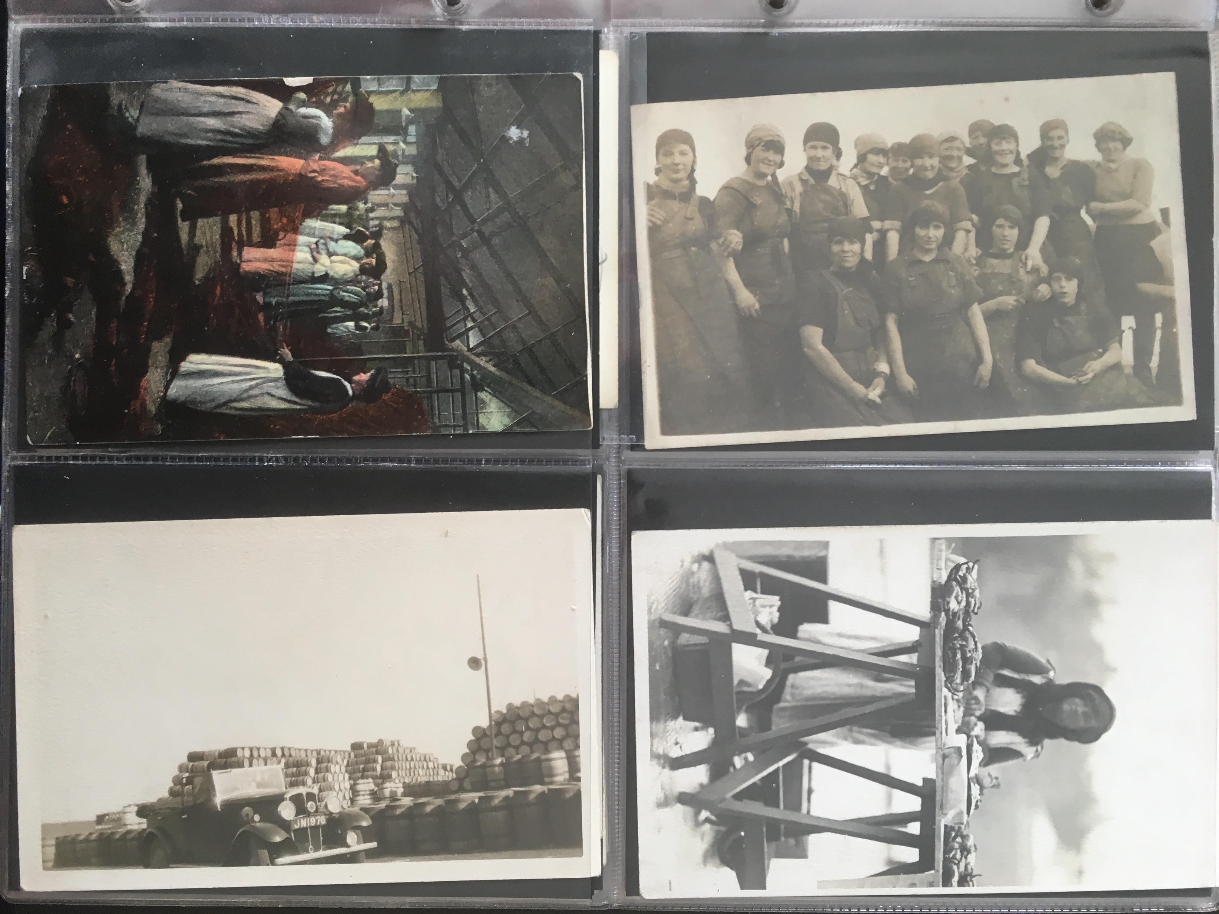 TWO ALBUMS WITH A COLLECTION OF FISHING INDUSTRY POSTCARDS, SOME LOCAL, ALSO SCOTLAND, CORNWALL, - Image 9 of 12