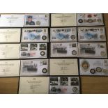 COIN COVERS: VARIOUS SILVER PROOF 2015-2020 COIN COVERS IN HARRINGTON &BYRNE OR WESTMINSTER FOLDERS