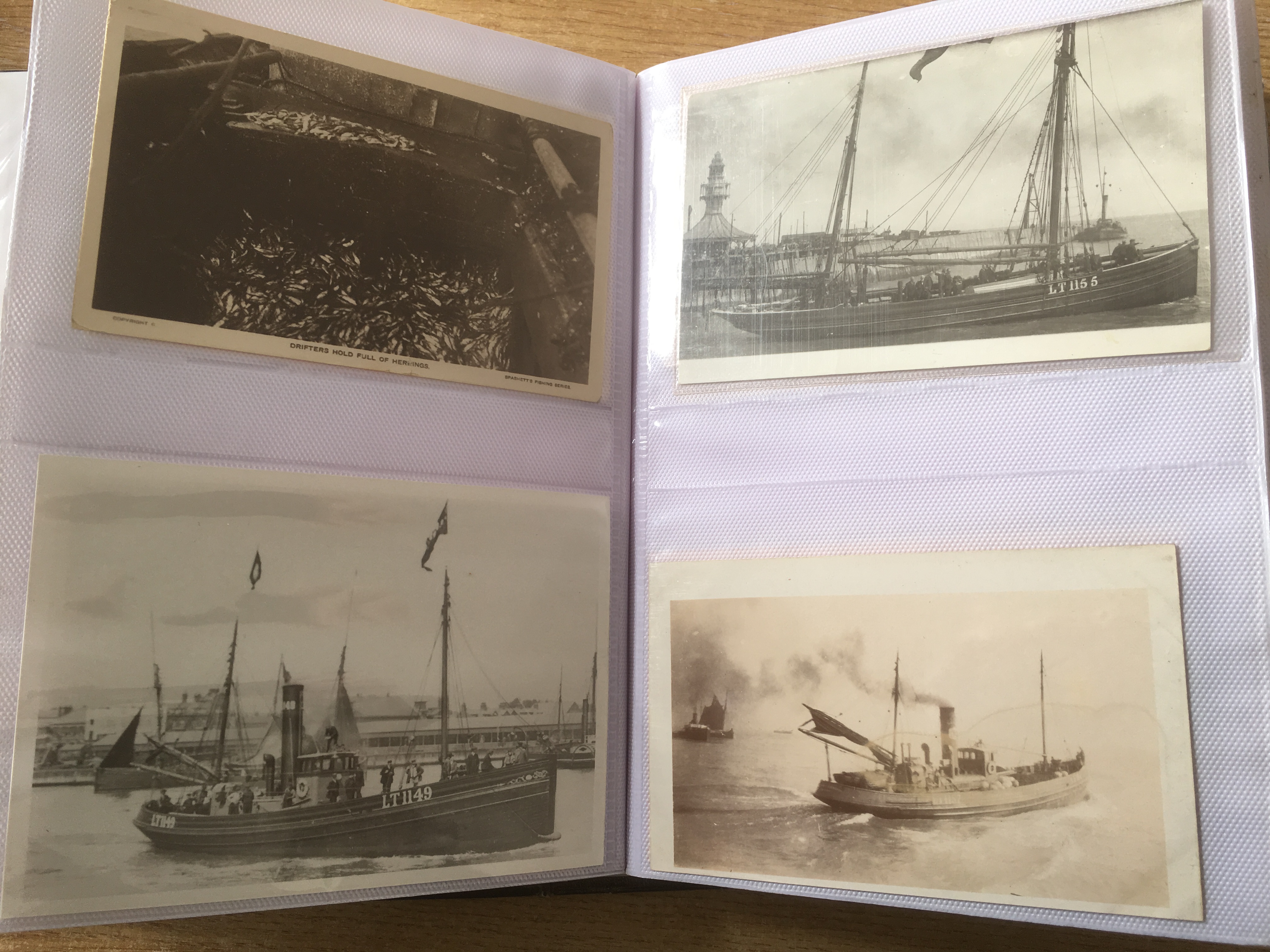 SUFFOLK: ALBUM WITH A COLLECTION OF LOWESTOFT FISHING INDUSTRY POSTCARDS, HARBOUR, TRAWLERS, - Image 7 of 7