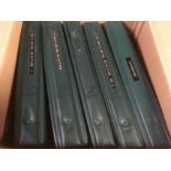 GB: BOX WITH 1970-2002 MACHIN COLLECTION IN FIVE BINDERS, MINT WITH CYLINDER BLOCKS, USED,