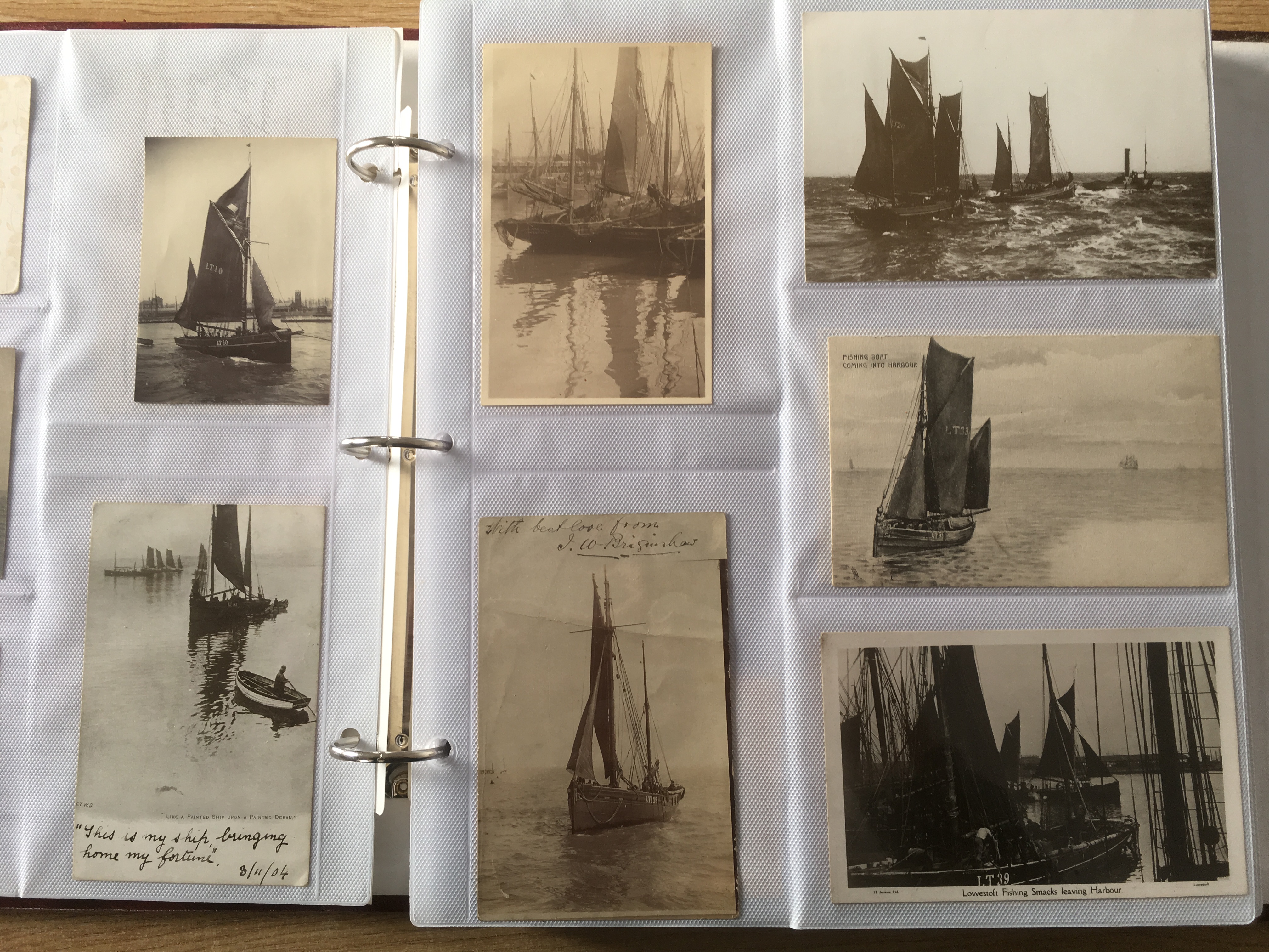 SUFFOLK: ALBUM WITH A COLLECTION OF LOWESTOFT FISHING INDUSTRY POSTCARDS AND A FEW PHOTOS. - Image 2 of 8