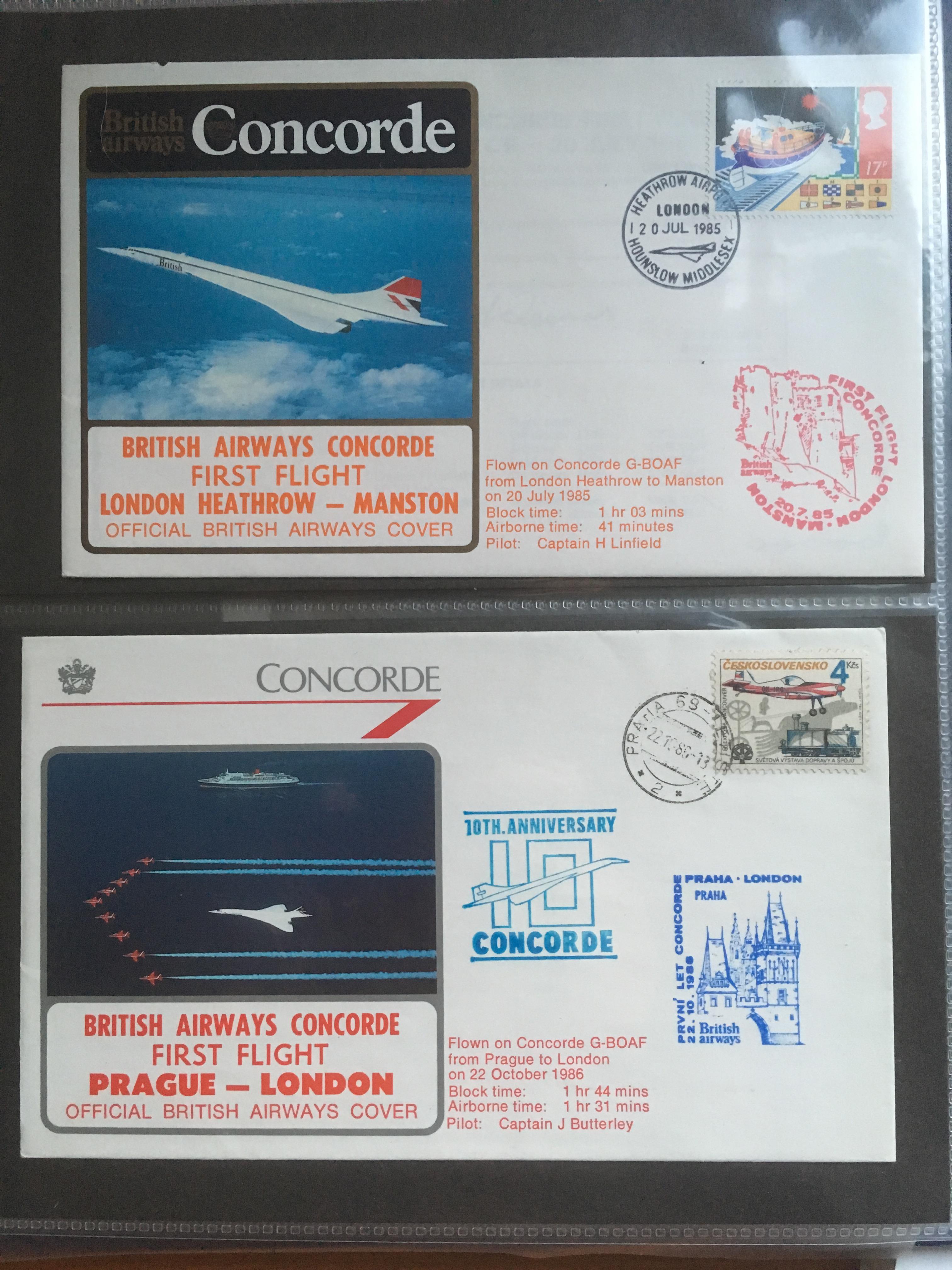 ALBUM WITH A COLLECTION OF CONCORDE FLIGHT COVERS, - Image 5 of 6
