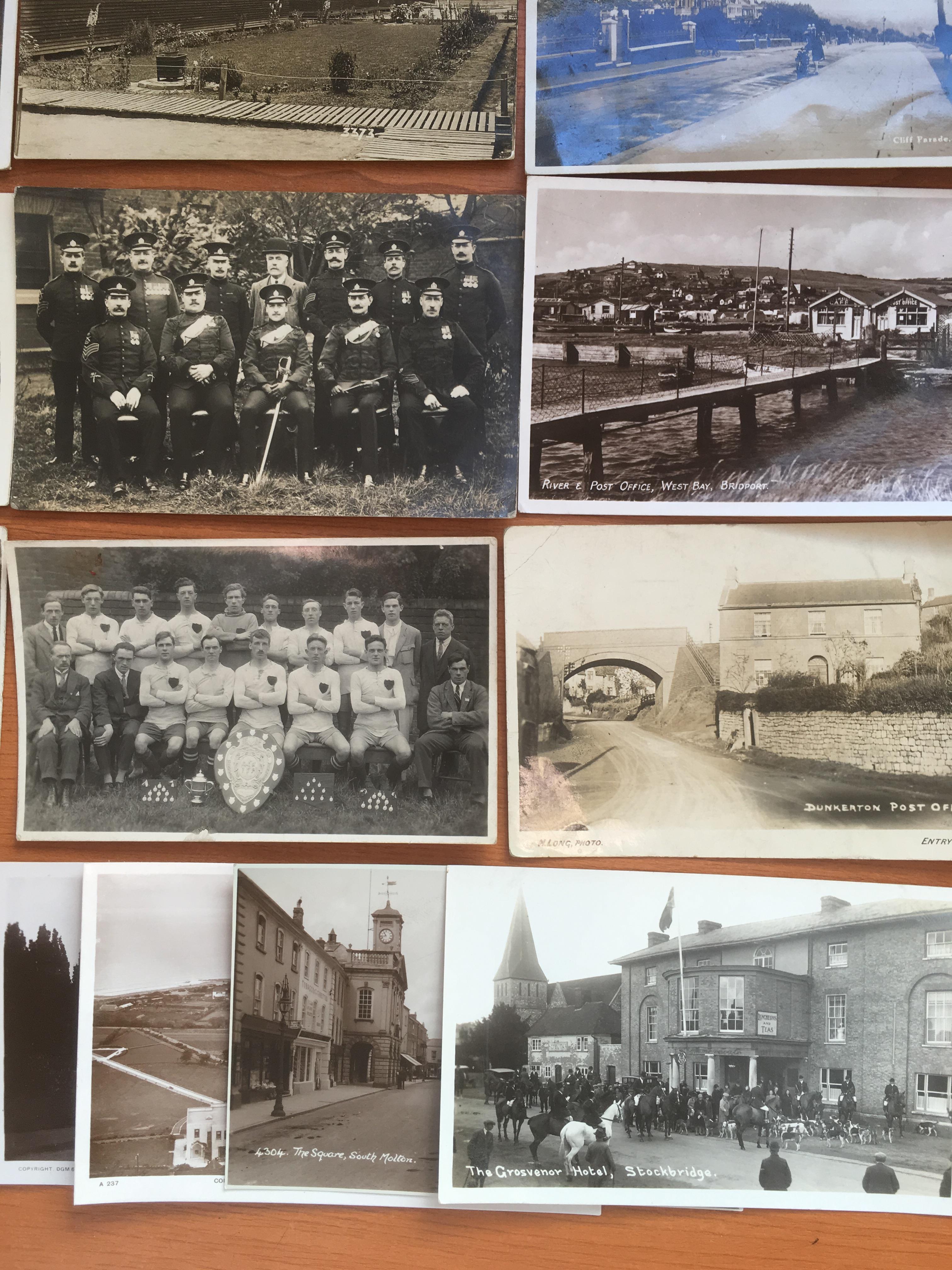 PACKET OF MIXED POSTCARDS, STOCKBRIDGE RP, AIRSHIP AT SHERFIELD RP, BRIGHTLINGSEA RP, - Image 5 of 5