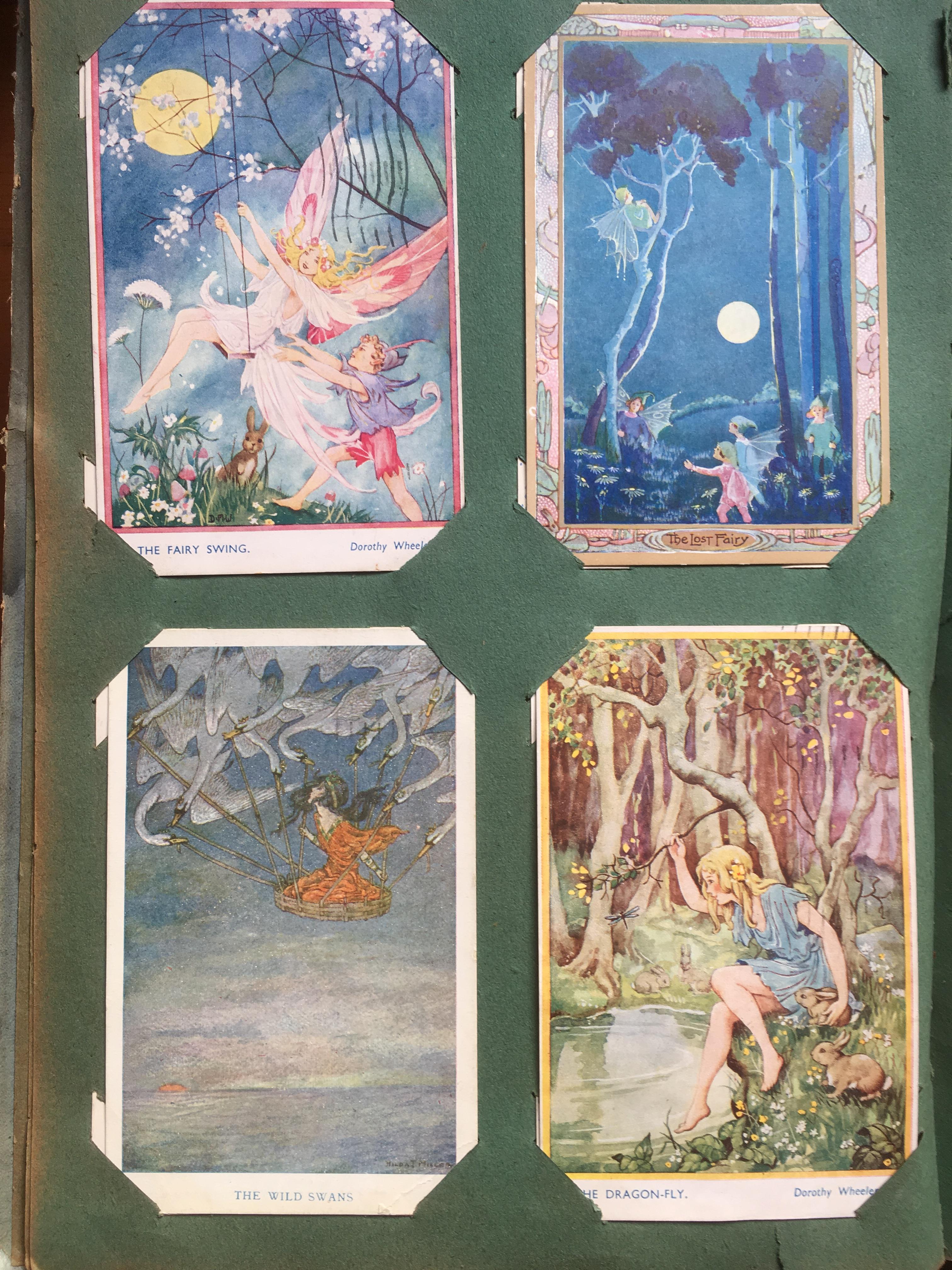 CORNER SLOT ALBUM WITH CHILDREN RELATED POSTCARDS, FAIRIES INCLUDING OUTHWAITE, CLOKE, TARRANT, - Image 2 of 7