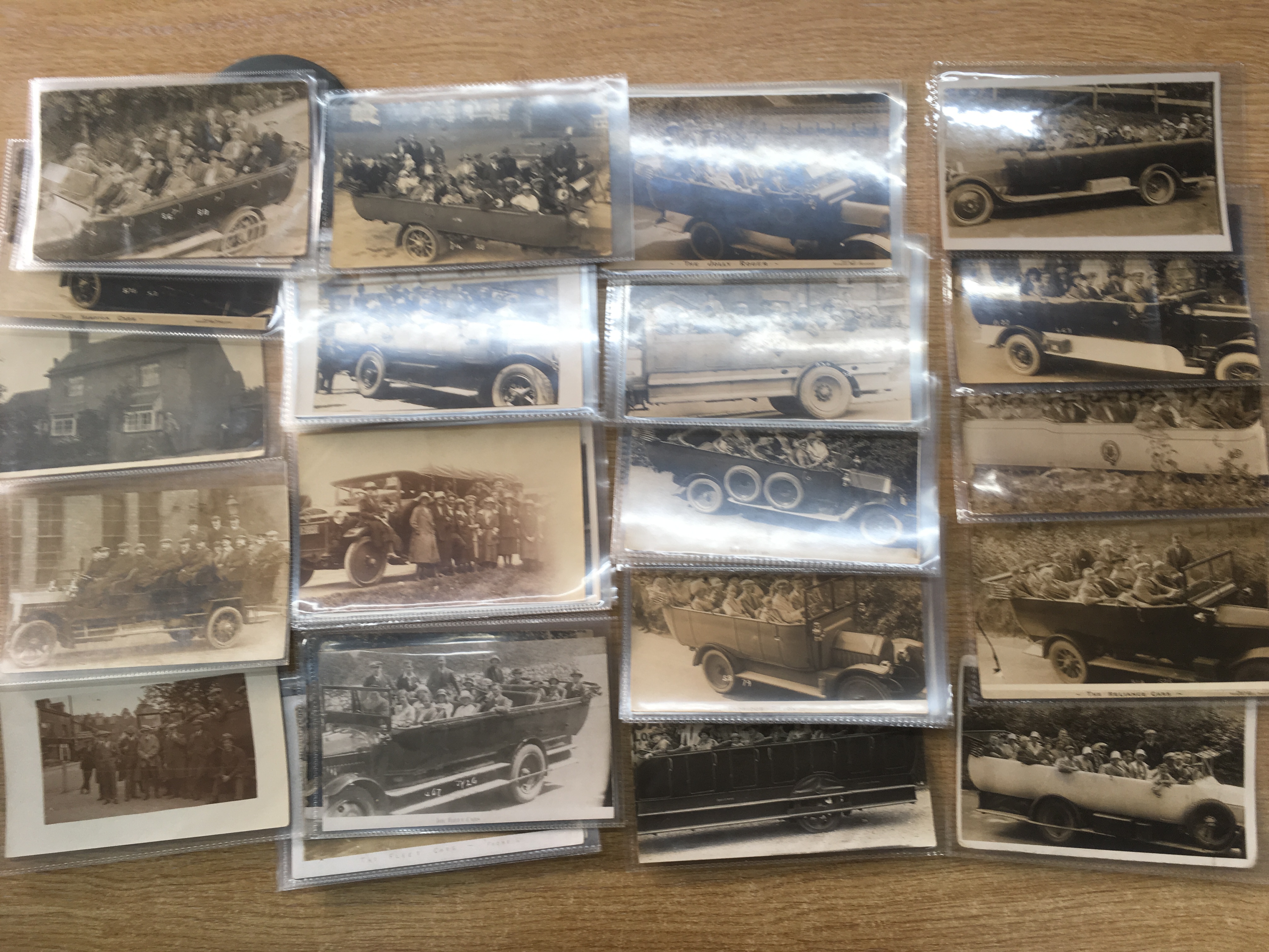 BOX WITH AN EXTENSIVE COLLECTION OF RP POSTCARDS DEPICTING CHARABANCS, SOME COMPLETE VEHICLES, - Image 2 of 2