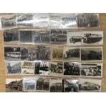 A COLLECTION OF MAINLY RP POSTCARDS SHOWING BUSES OR COACHES, INCLUDING WEST MALLING,